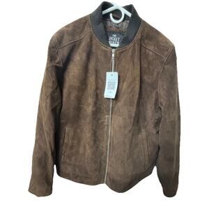 Blain Mocha Suede Bomber Jacket NWT 3XL MSRP $295 NEW